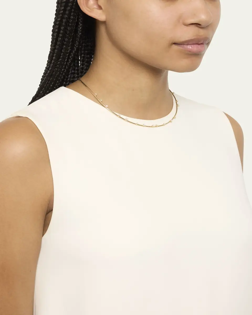 Mattia Cielo 18K Yellow Gold and Diamond Collar Necklace | Thumbnail 2 Mattia Cielo 18K Yellow Gold and Diamond Collar Necklace | Thumbnail 2