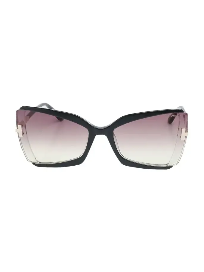 Gia Semi-Rimmed Acetate Butterfly Sunglasses Gia Semi-Rimmed Acetate Butterfly Sunglasses