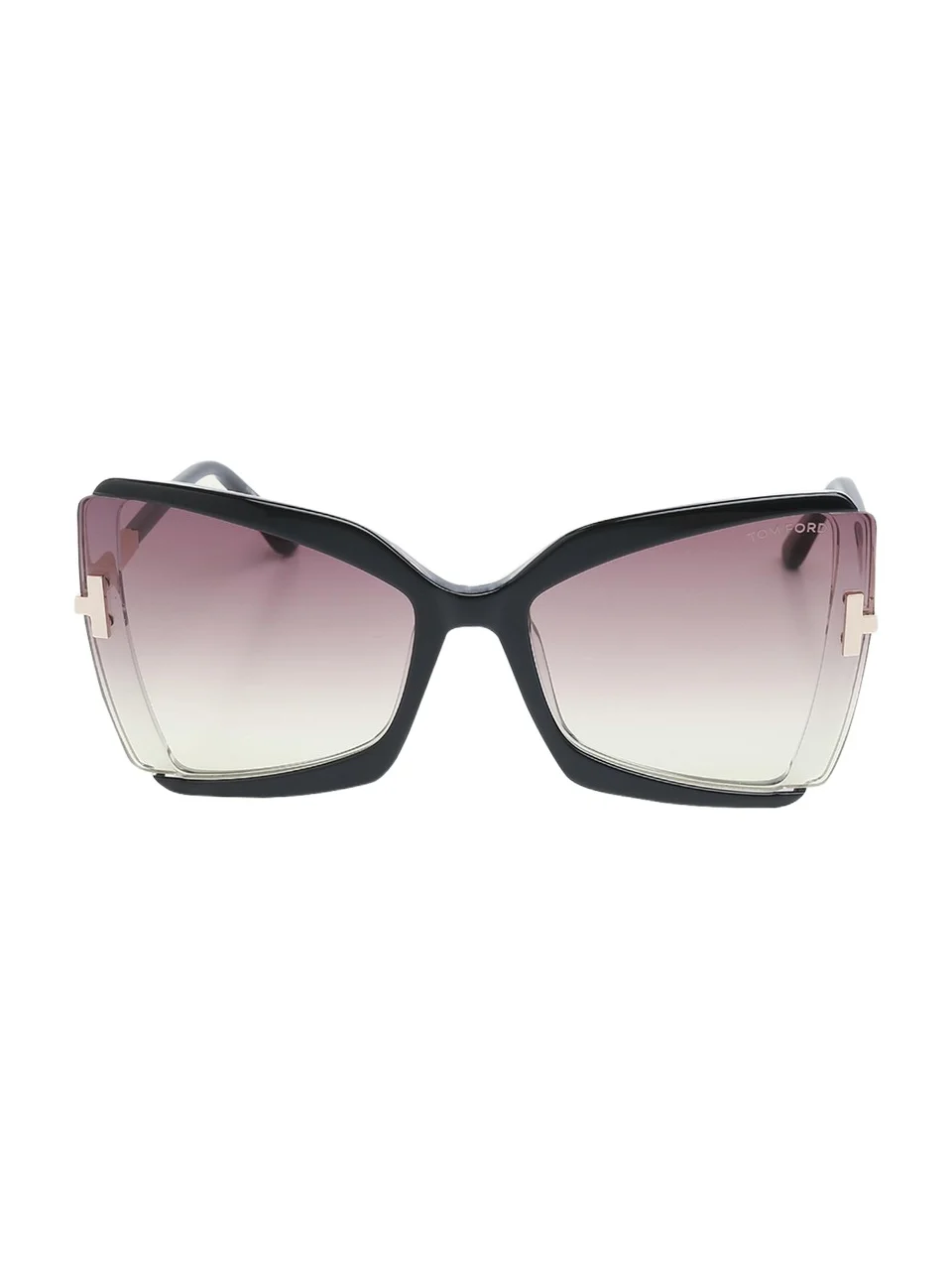 Gia Semi-Rimmed Acetate Butterfly Sunglasses Gia Semi-Rimmed Acetate Butterfly Sunglasses