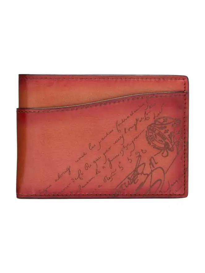 Men's Makore Slim Scritto Leather Bifold Wallet