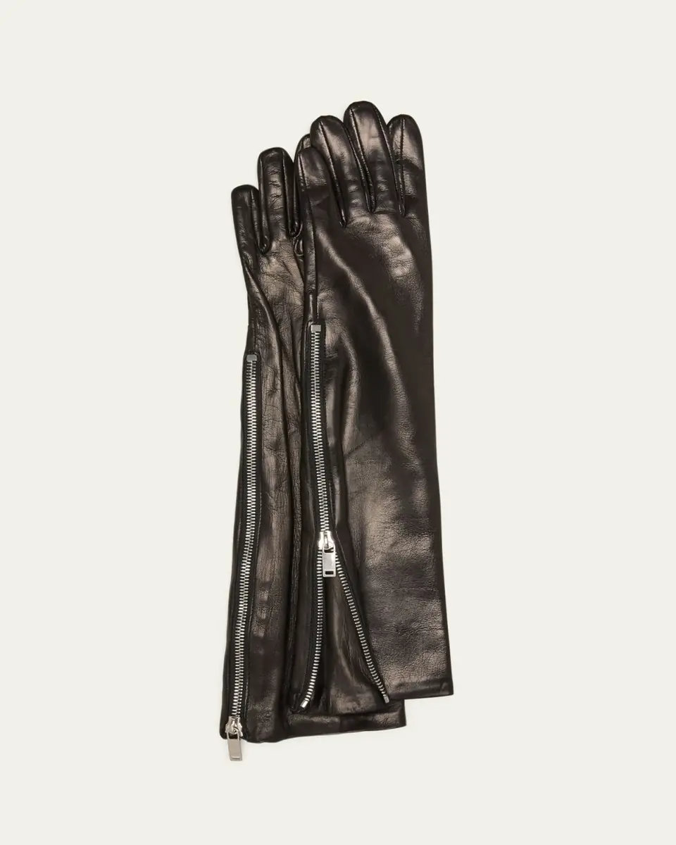Jil Sander Patent Leather Zip Gloves | Thumbnail 2 Jil Sander Patent Leather Zip Gloves | Thumbnail 2