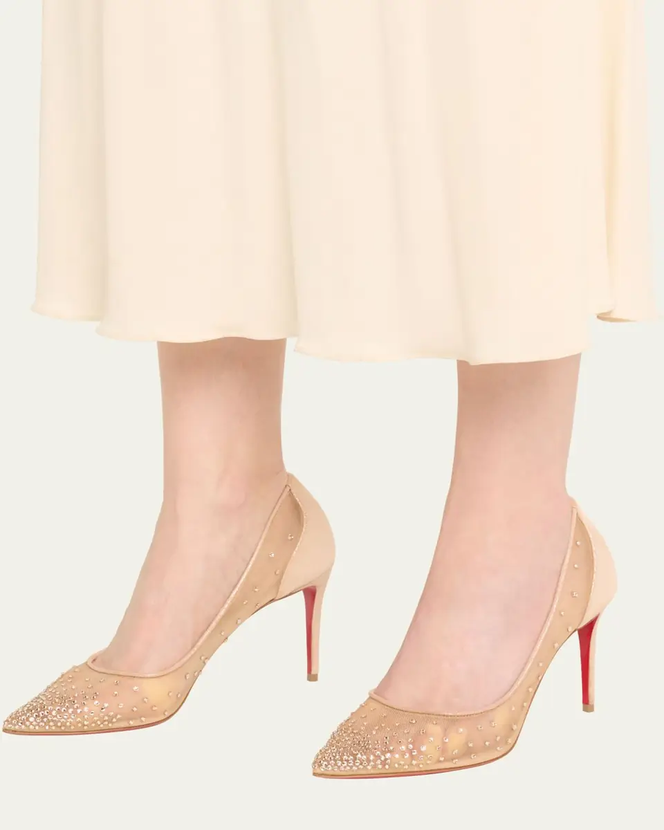 Christian Louboutin Follies Strass Red Sole Pumps | Thumbnail 2