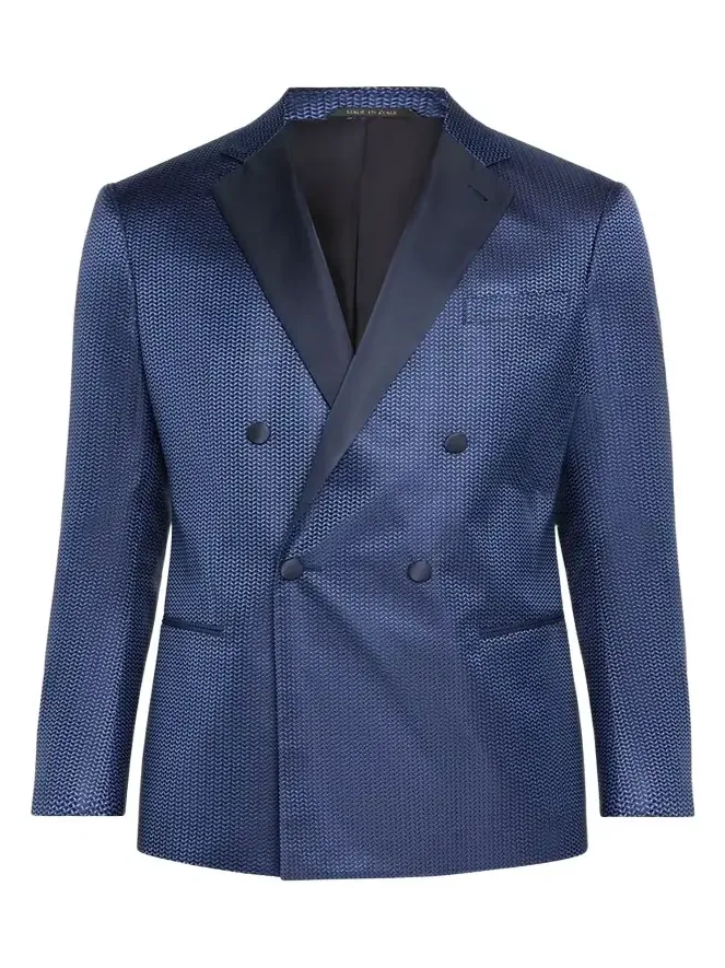 Giorgio Armani Men's Chevron Double-Breasted Dinner Jacket