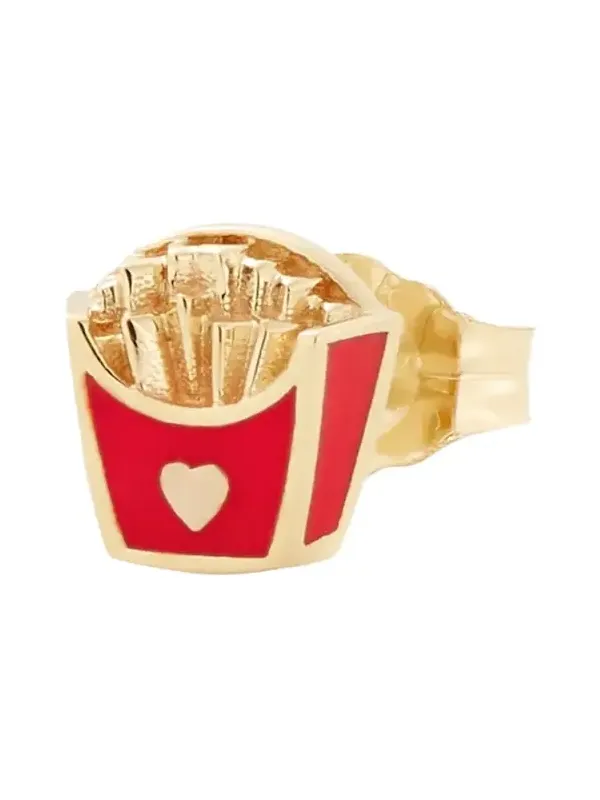 Alison Lou 14K Yellow Gold French Fry Stud Earring, Single