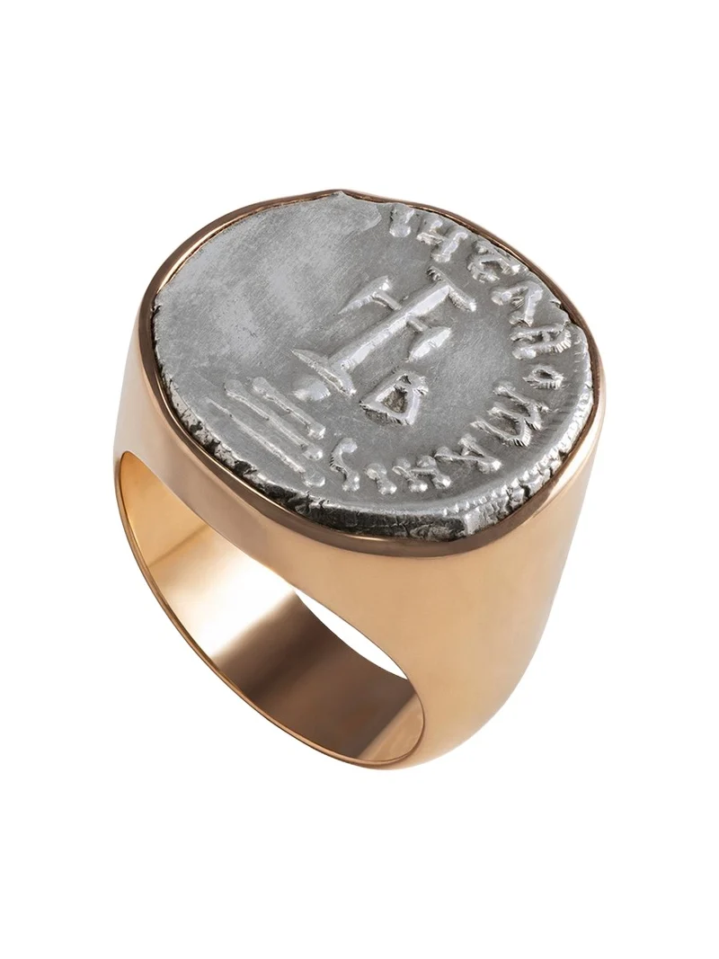 Men's 18K Rose Gold Authentic Constans II Coin Ring