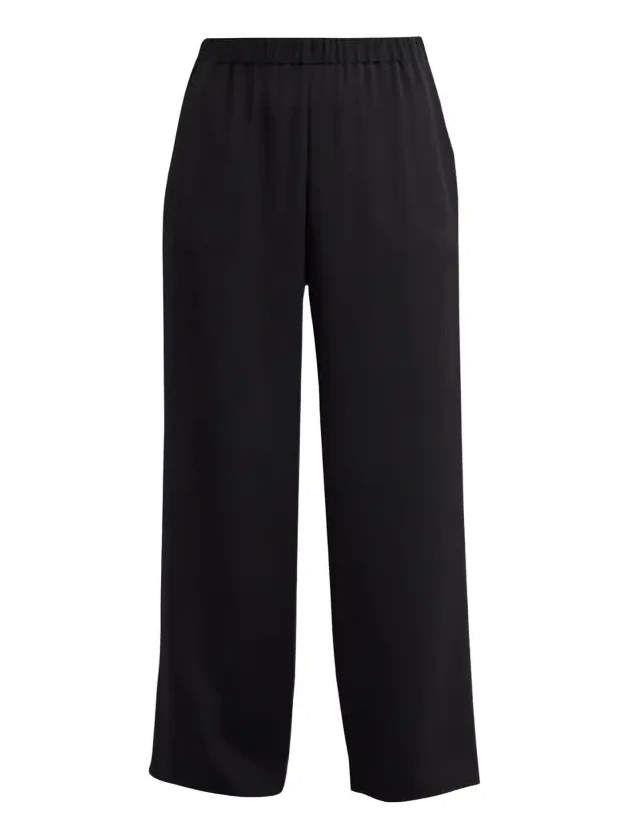 Perry Wide-Leg Stretch Silk Pants Perry Wide-Leg Stretch Silk Pants