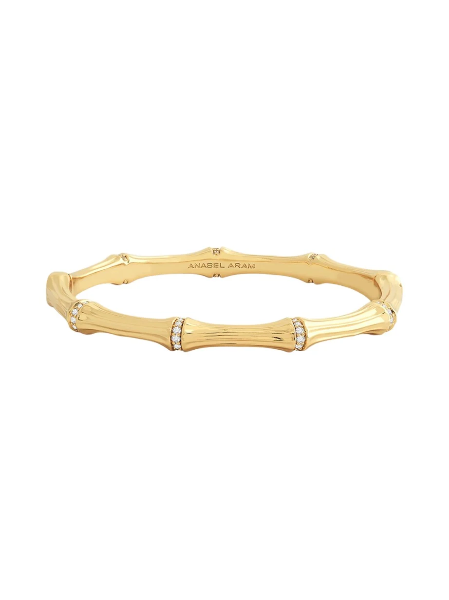 Cubic Zirconia Bamboo Bangle Bracelet Cubic Zirconia Bamboo Bangle Bracelet