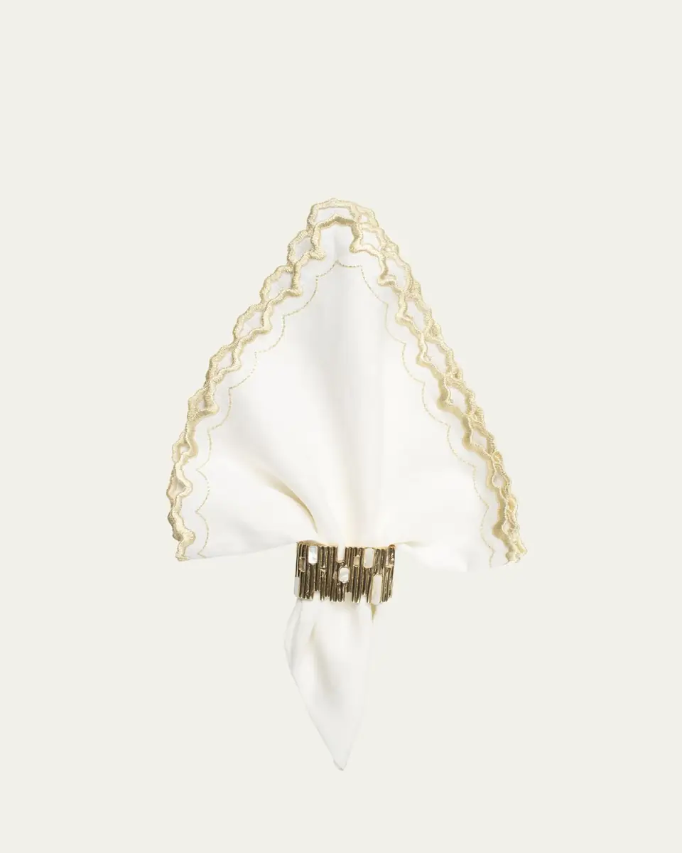 Kim Seybert Gold Matrix Napkin Ring | Thumbnail 3