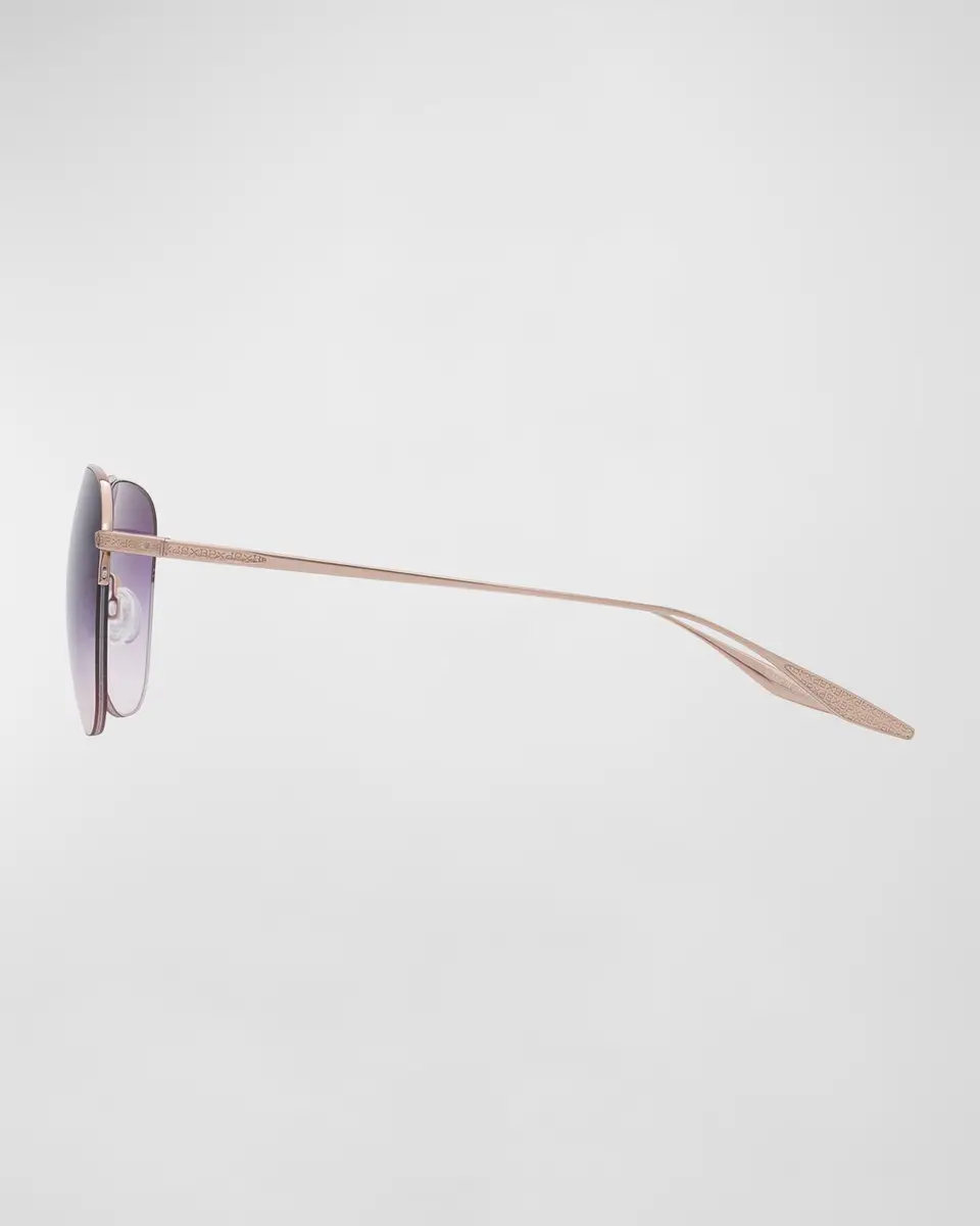 BARTON PERREIRA Chevalier Titanium Aviator Sunglasses | Thumbnail 2