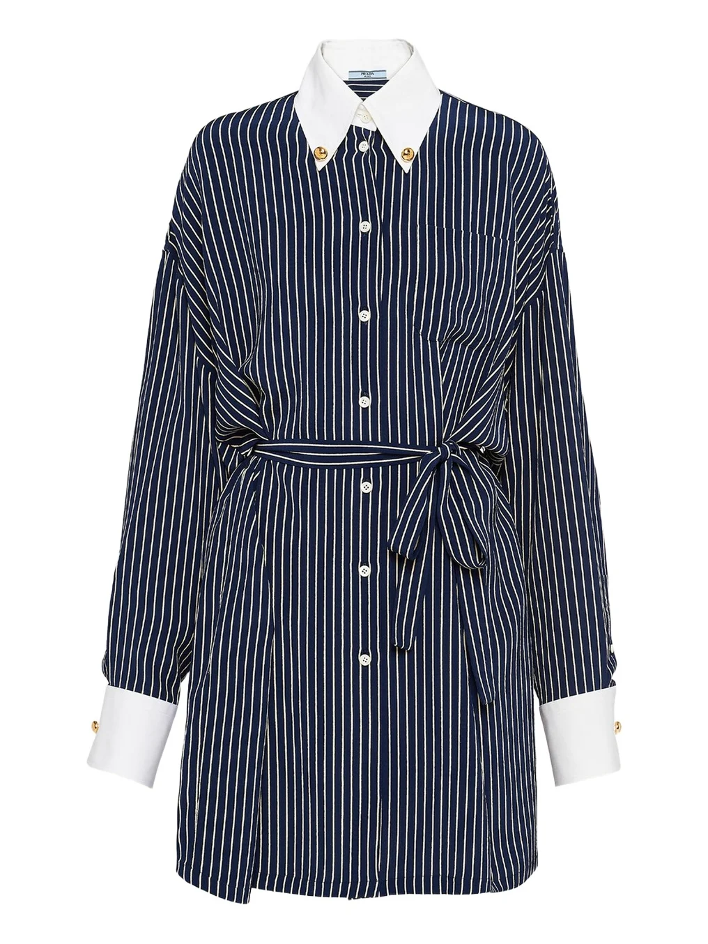 Prada Marocaine Stripe Oversized Shirt