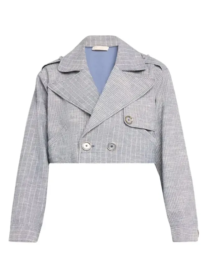 Ramy Brook Annika Striped Cropped Jacket