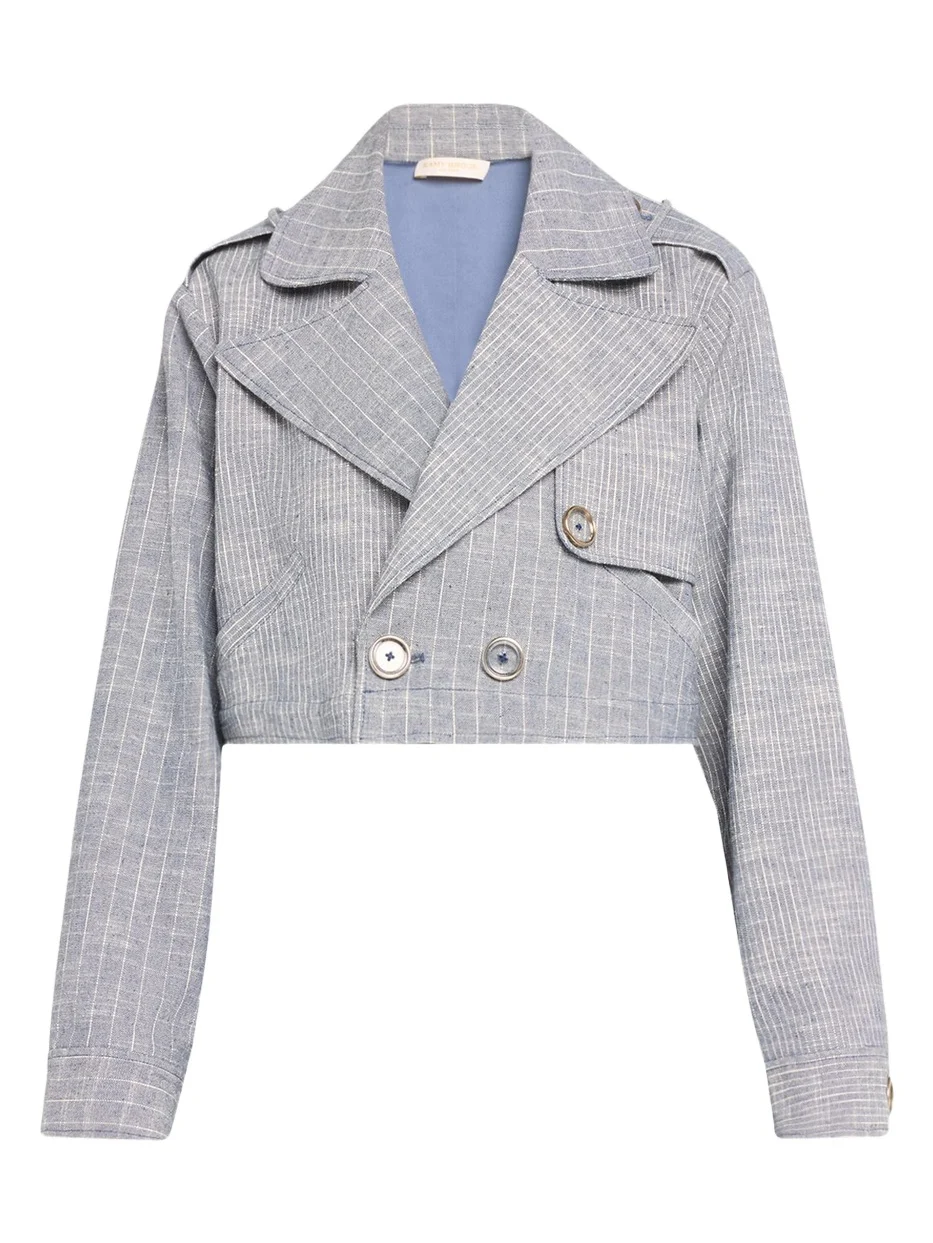 Annika Striped Cropped Jacket