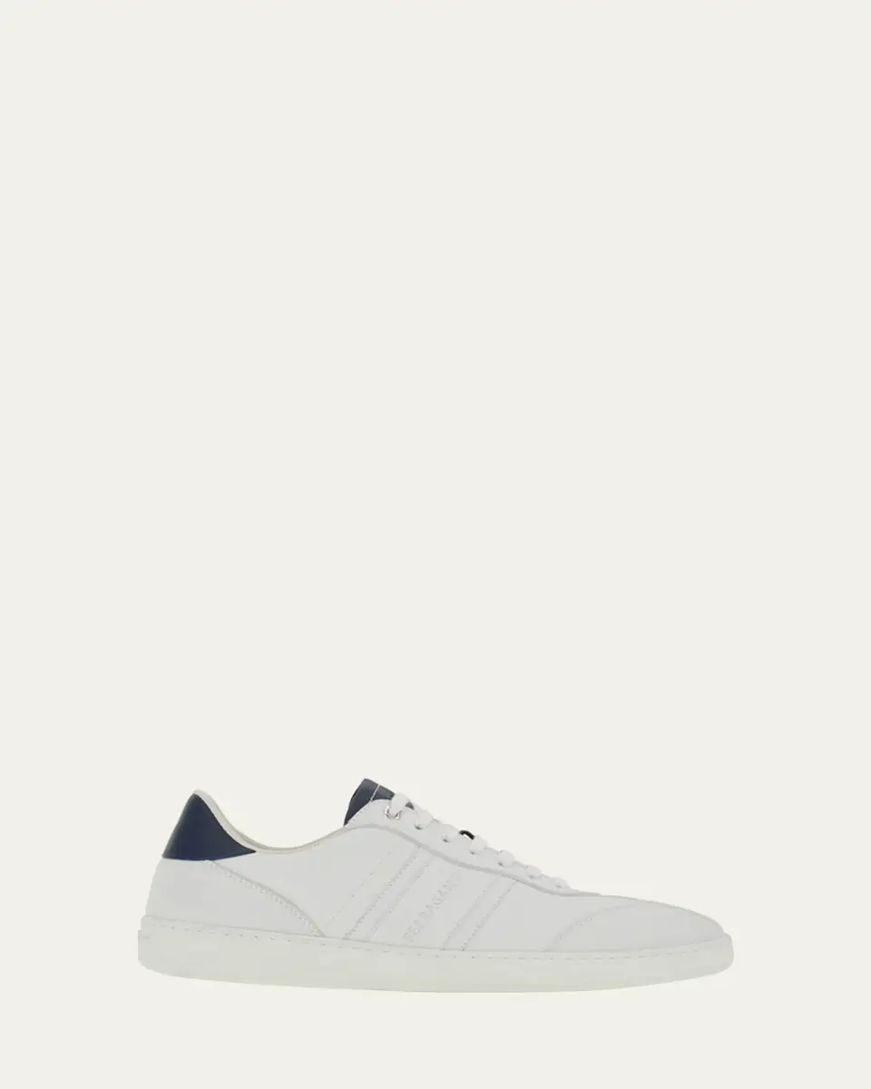 Ferragamo Men's Achille 1 Leather Low-Top Sneakers | Thumbnail 5 Ferragamo Men's Achille 1 Leather Low-Top Sneakers | Thumbnail 5