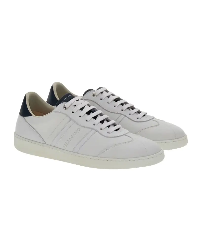 Ferragamo Men's Achille 1 Leather Low-Top Sneakers | Image 1 Ferragamo Men's Achille 1 Leather Low-Top Sneakers | Image 1