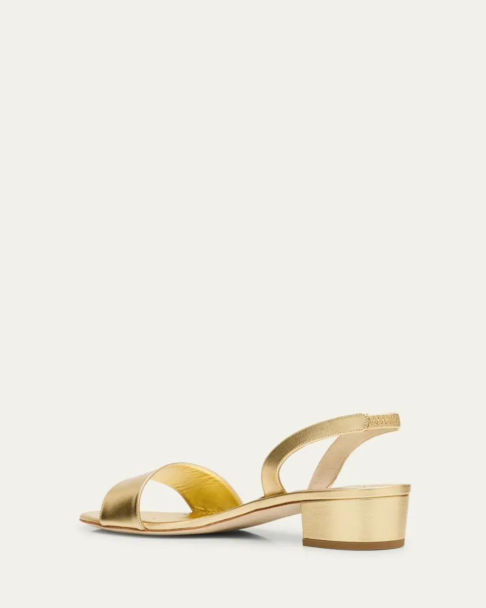Manolo Blahnik Patopia Metallic Slingback Sandals | Thumbnail 4 Manolo Blahnik Patopia Metallic Slingback Sandals | Thumbnail 4