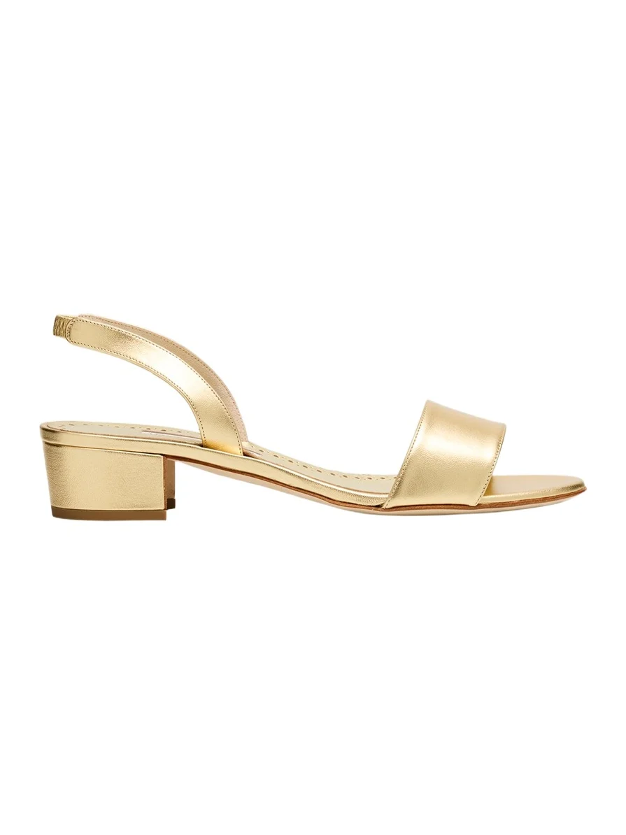 Patopia Metallic Slingback Sandals