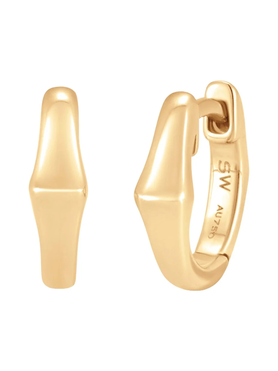 18K Yellow Gold Lucia Huggie Earrings 18K Yellow Gold Lucia Huggie Earrings