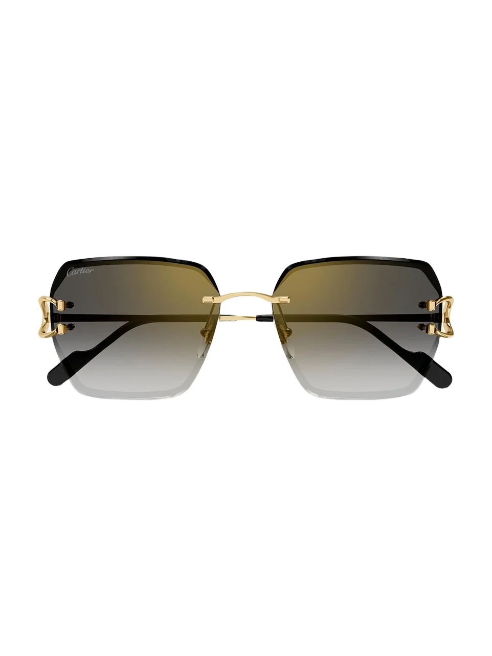 Cartier Rimless Metal Butterfly Sunglasses