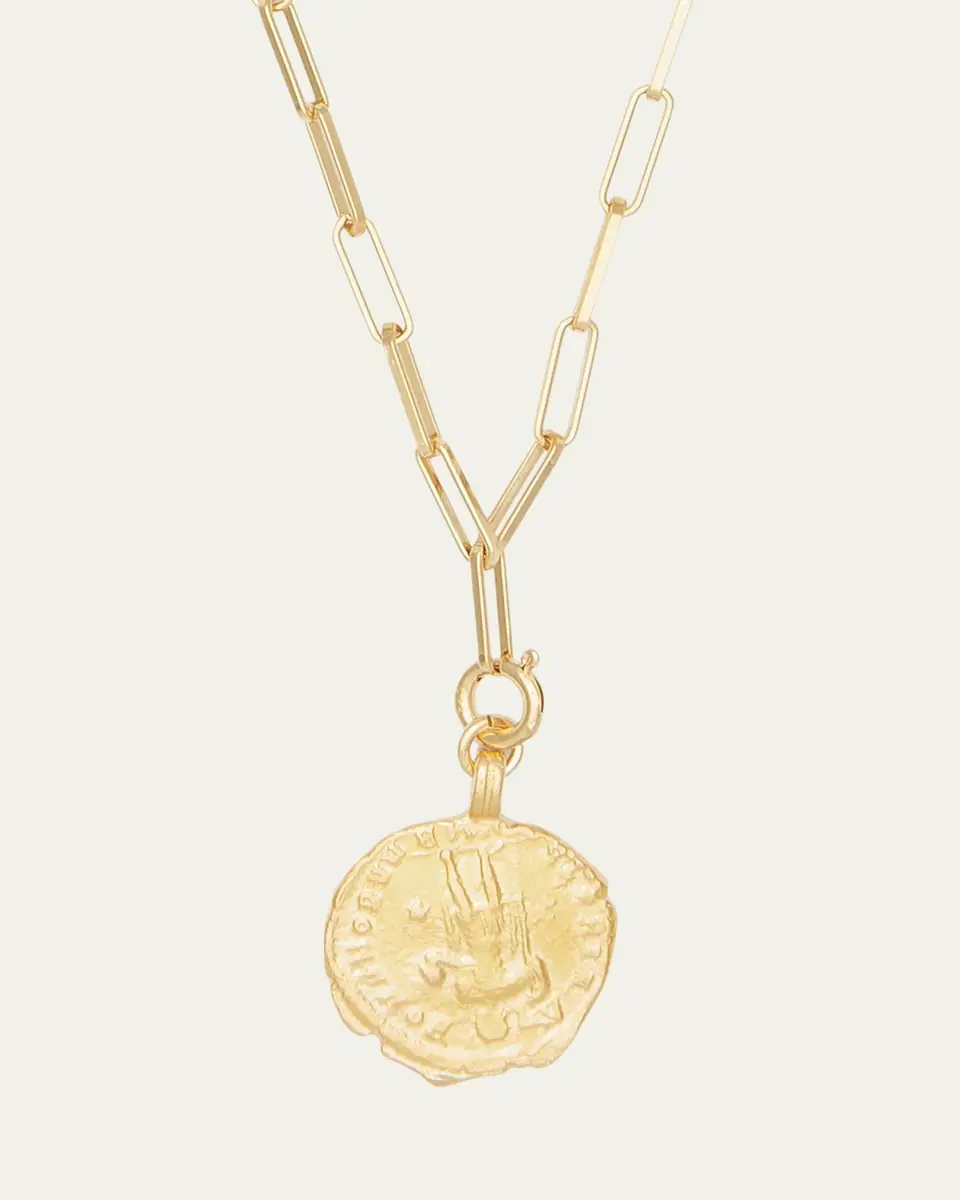 Deux Lions Jewelry 14K Yellow Gold Sophia Charm on Cairo Chain Necklace | Thumbnail 4