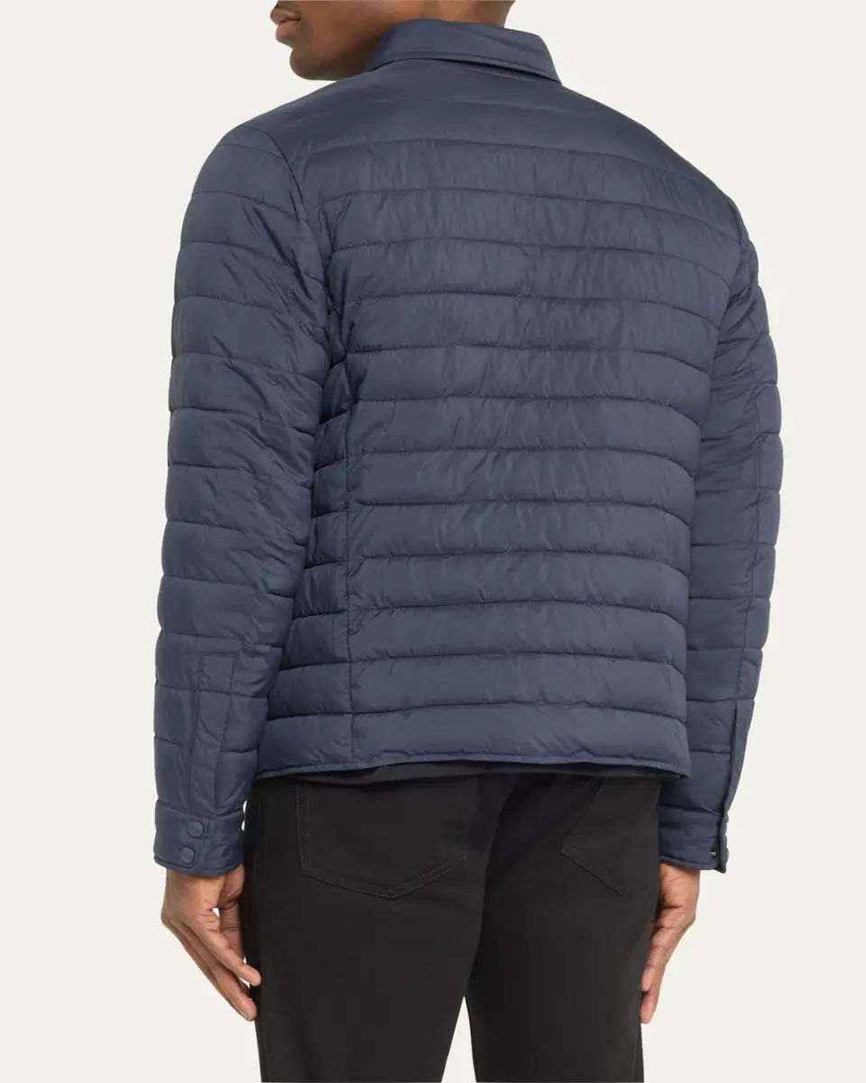 Herno Men's Padded Nylon Snap-Front Overshirt | Thumbnail 3 Herno Men's Padded Nylon Snap-Front Overshirt | Thumbnail 3