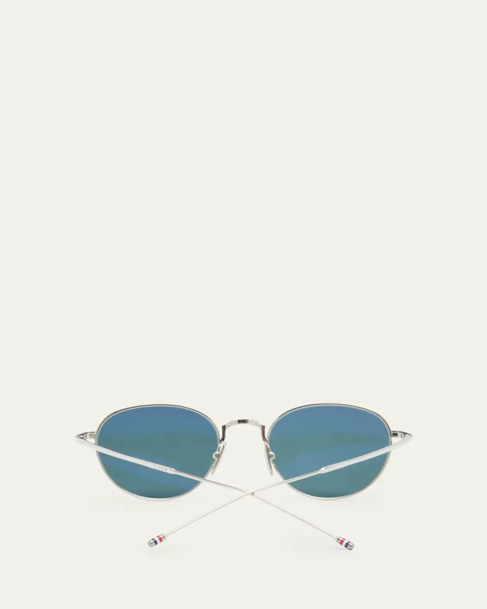 Thom Browne Men's Titanium Round Sunglasses | Thumbnail 9