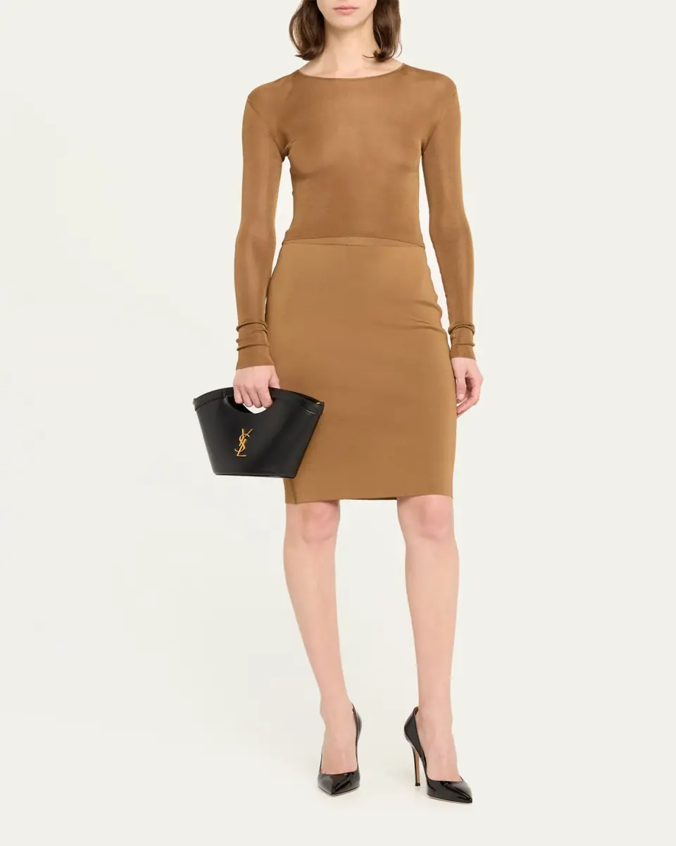 Saint Laurent Mini YSL Top-Handle Bag in Leather | Thumbnail 10