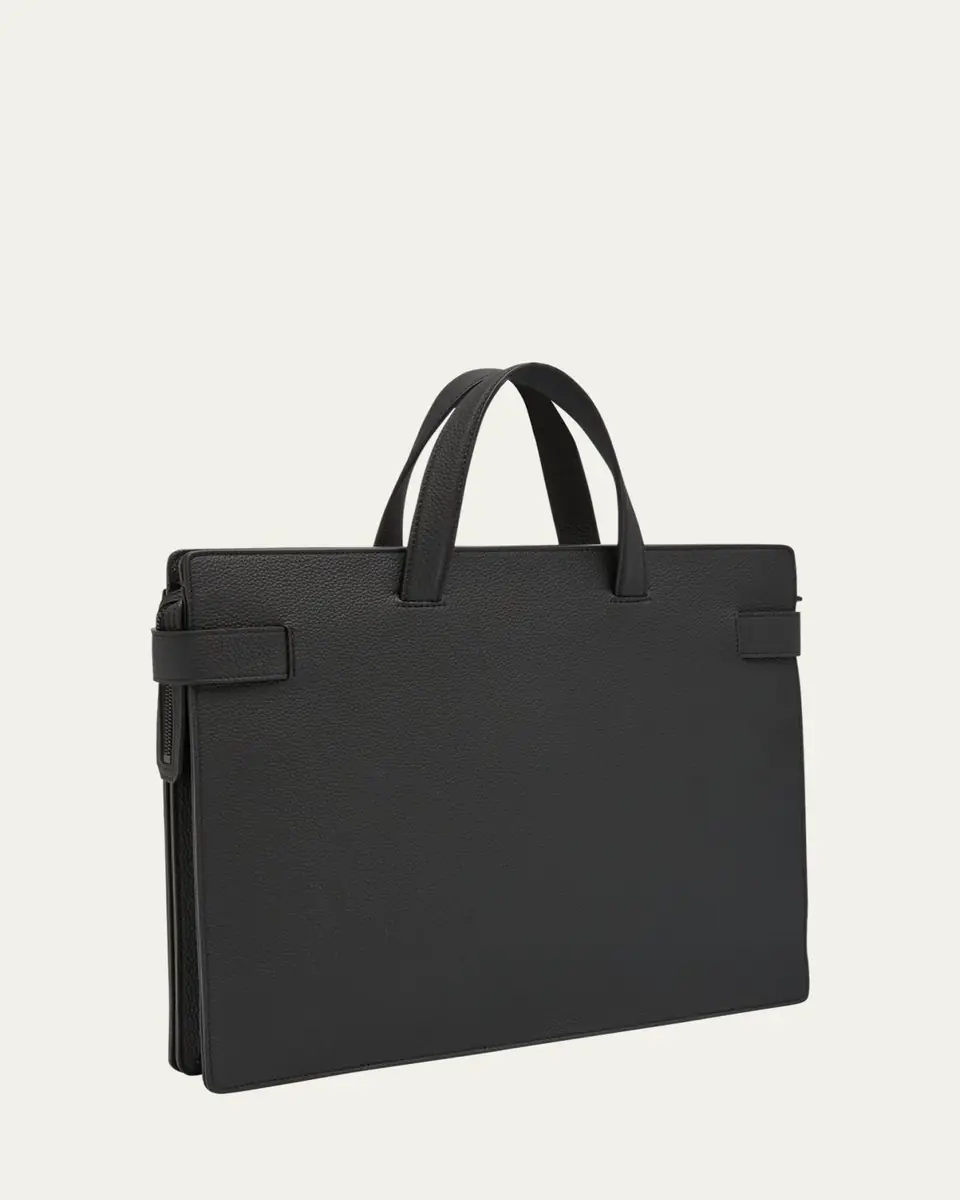 Ferragamo Men's Medium Leather Briefcase | Thumbnail 5