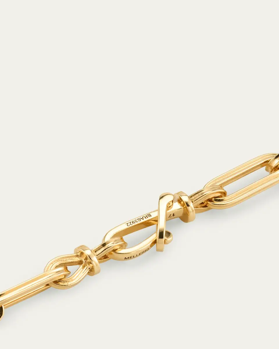 Mellerio 18K Yellow Gold Medium Rectangular Link Chain Bracelet | Thumbnail 2