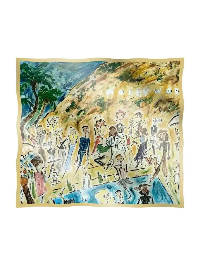Women in Hollywood Silk Square Scarf Women in Hollywood Silk Square Scarf