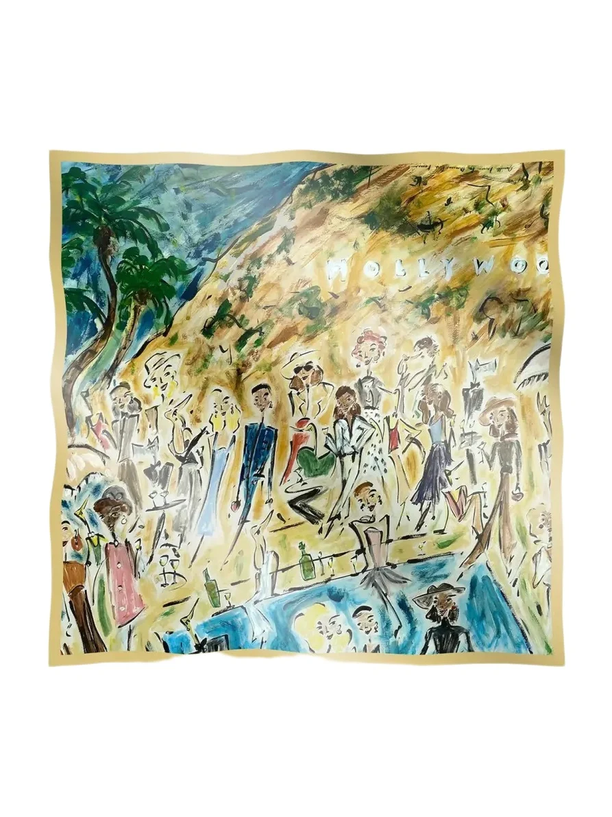 Women in Hollywood Silk Square Scarf Women in Hollywood Silk Square Scarf