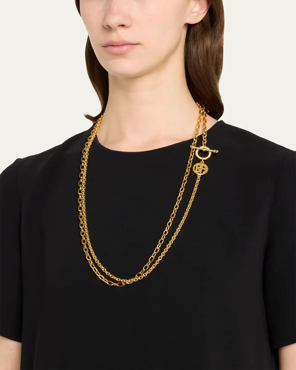 Ben-Amun Arielle Gold Lariat Toggle Necklace | Thumbnail 2