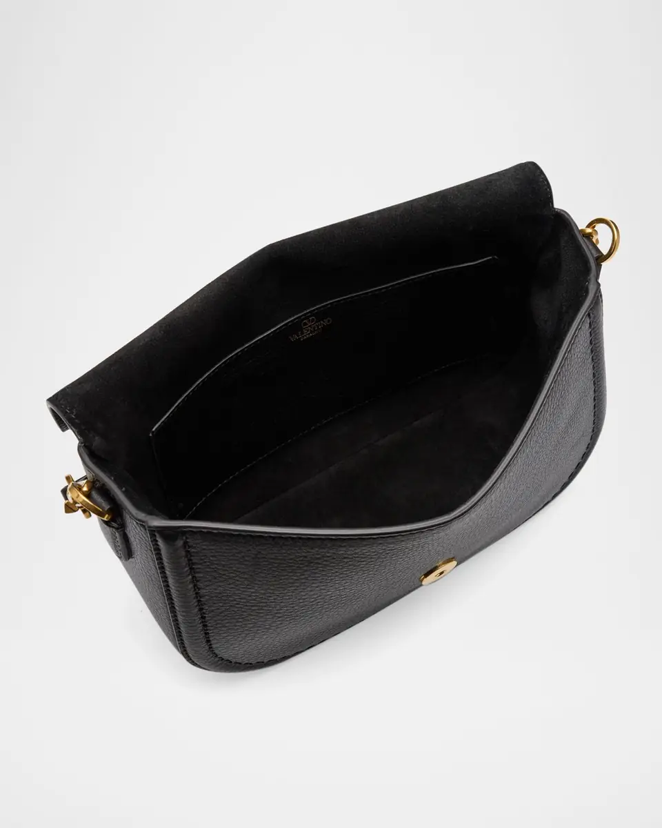 Valentino Garavani Loco VLOGO Flap Leather Shoulder Bag | Thumbnail 3 Valentino Garavani Loco VLOGO Flap Leather Shoulder Bag | Thumbnail 3