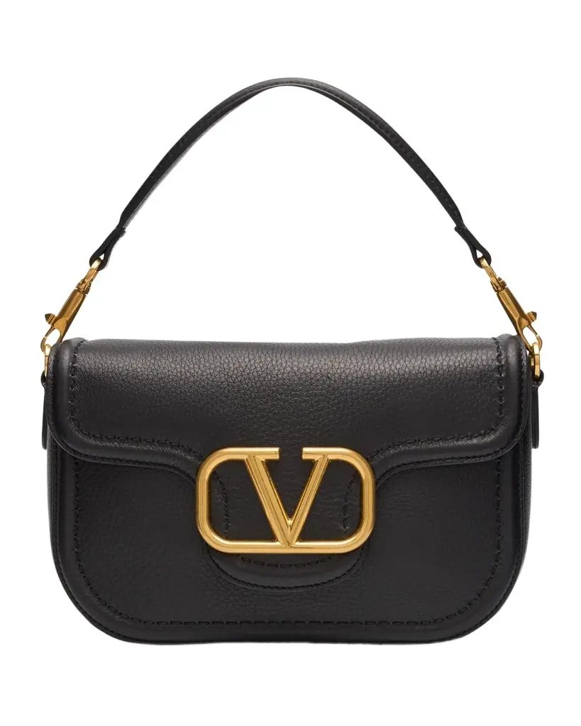 Valentino Garavani Loco VLOGO Flap Leather Shoulder Bag | Image 1 Valentino Garavani Loco VLOGO Flap Leather Shoulder Bag | Image 1