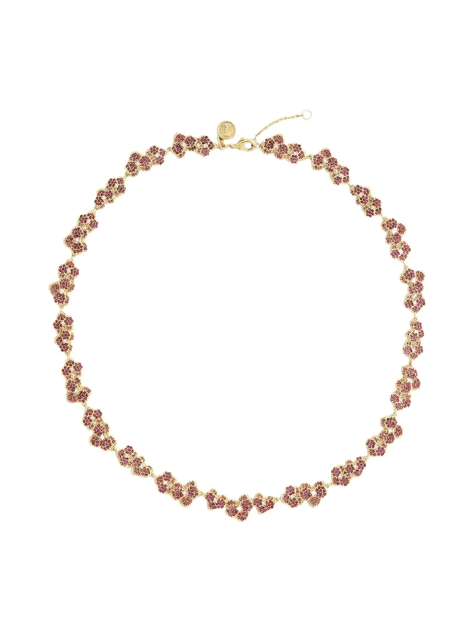 Cubic Zirconia Orchid Necklace