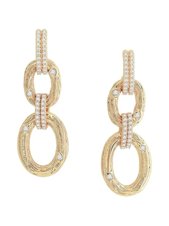Cubic Zirconia Enchanted Forest Chain Earrings