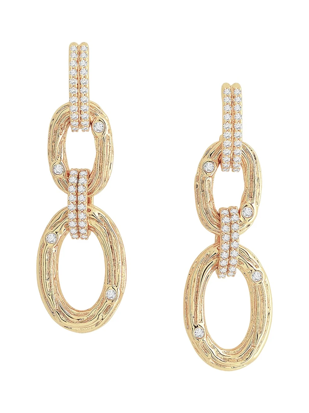 Anabel Aram Jewelry Cubic Zirconia Enchanted Forest Chain Earrings