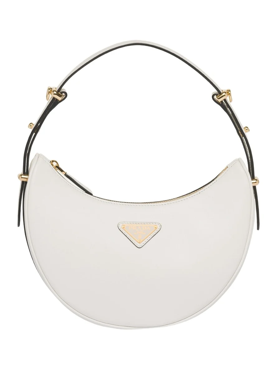 Zip Calf Leather Shoulder Bag