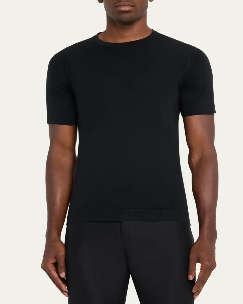 John Smedley Men's Lorca Sea Island Cotton T-Shirt | Thumbnail 4