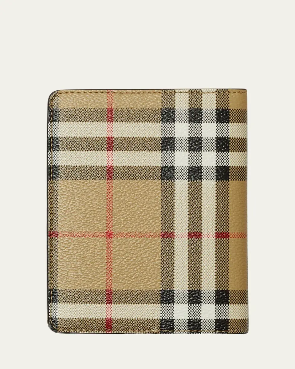 Burberry Check Bifold Passport Holder | Thumbnail 6 Burberry Check Bifold Passport Holder | Thumbnail 6