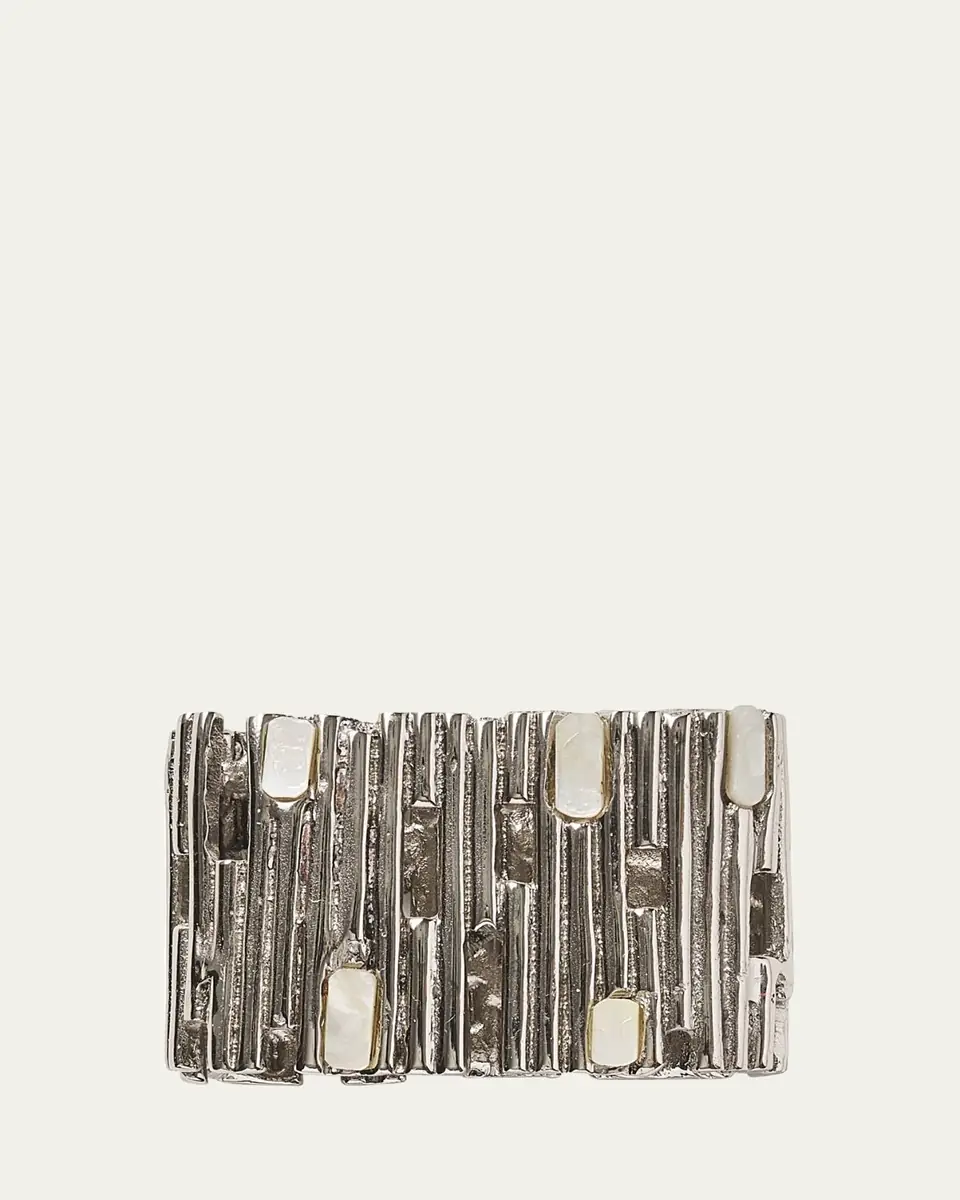 Kim Seybert Silver Matrix Napkin Ring | Thumbnail 2
