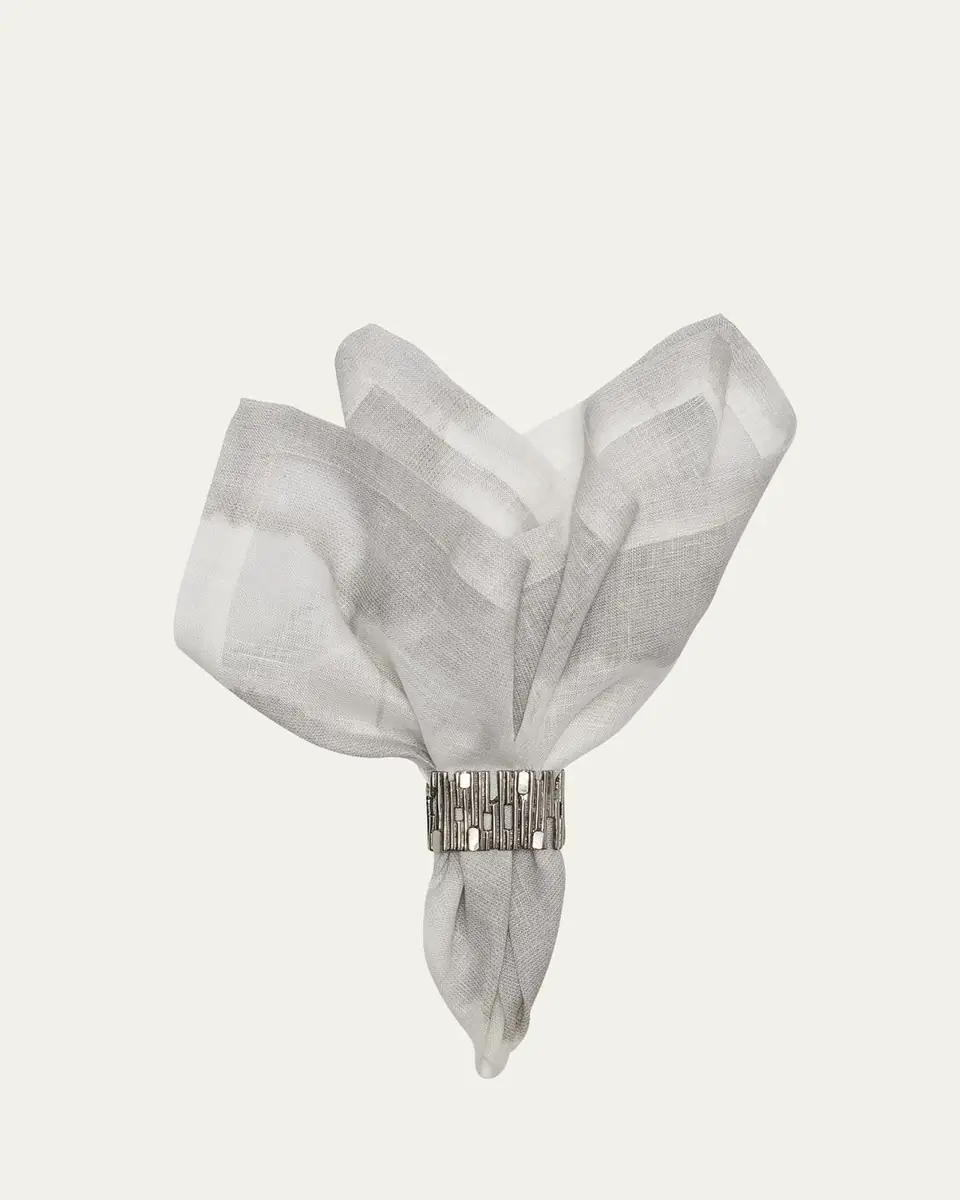 Kim Seybert Silver Matrix Napkin Ring | Thumbnail 3