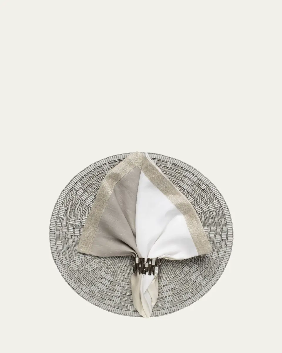 Kim Seybert Silver Matrix Napkin Ring | Thumbnail 4