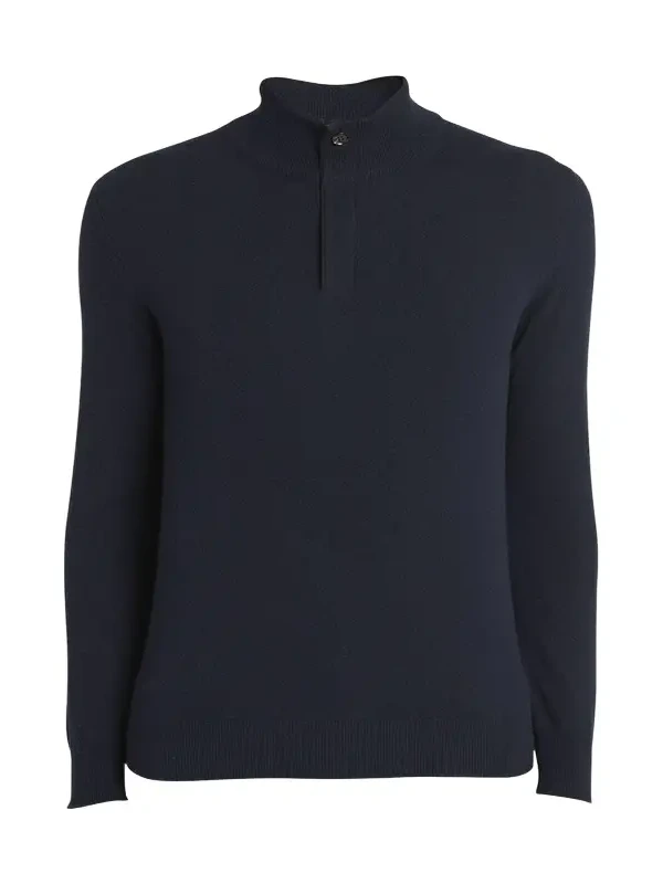 Men's Oasi Cashmere Zip Mock Neck Sweater Men's Oasi Cashmere Zip Mock Neck Sweater