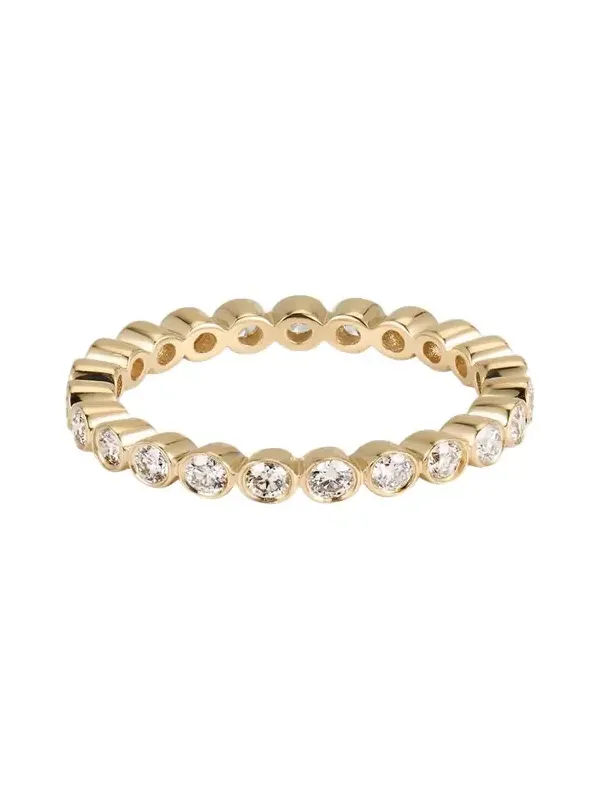 14K Yellow Gold Bezel Eternity Ring