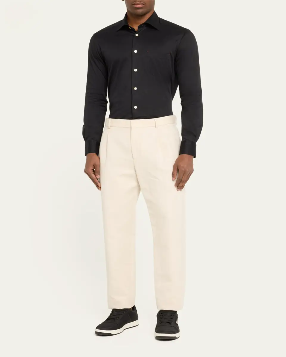 Kiton Men's Nerano Cotton Sport Shirt | Thumbnail 2