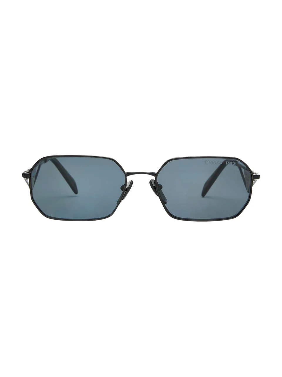 Prada Men's Polarized Steel Rectangle Sunglasses