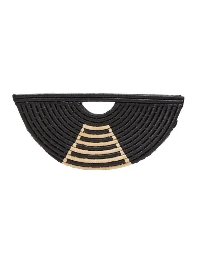 Large Half Moon Raffia Top-Handle Bag Large Half Moon Raffia Top-Handle Bag