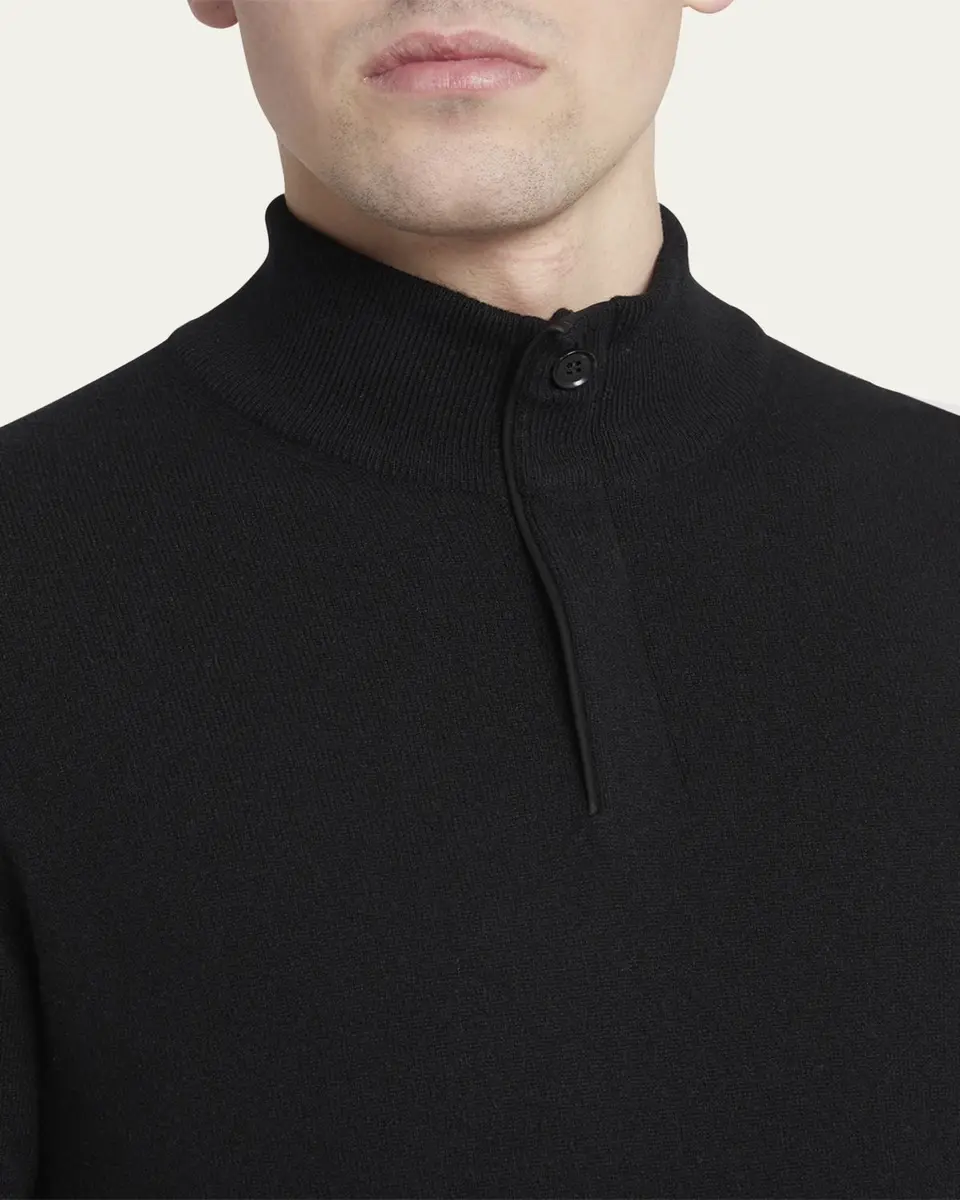 Zegna Men's Cashmere Quarter-Zip Sweater | Thumbnail 5 Zegna Men's Cashmere Quarter-Zip Sweater | Thumbnail 5