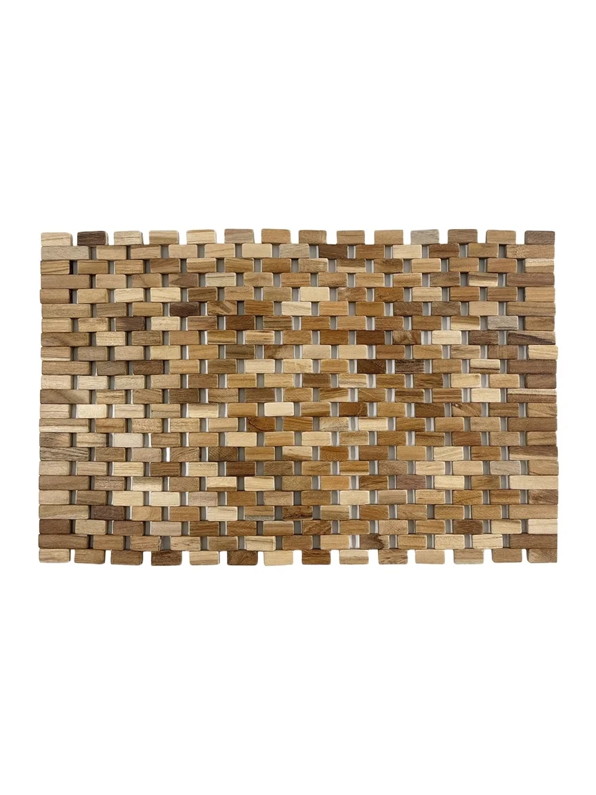 Nomi K Interlocking Wood Folding Placemat, 14" x 19"