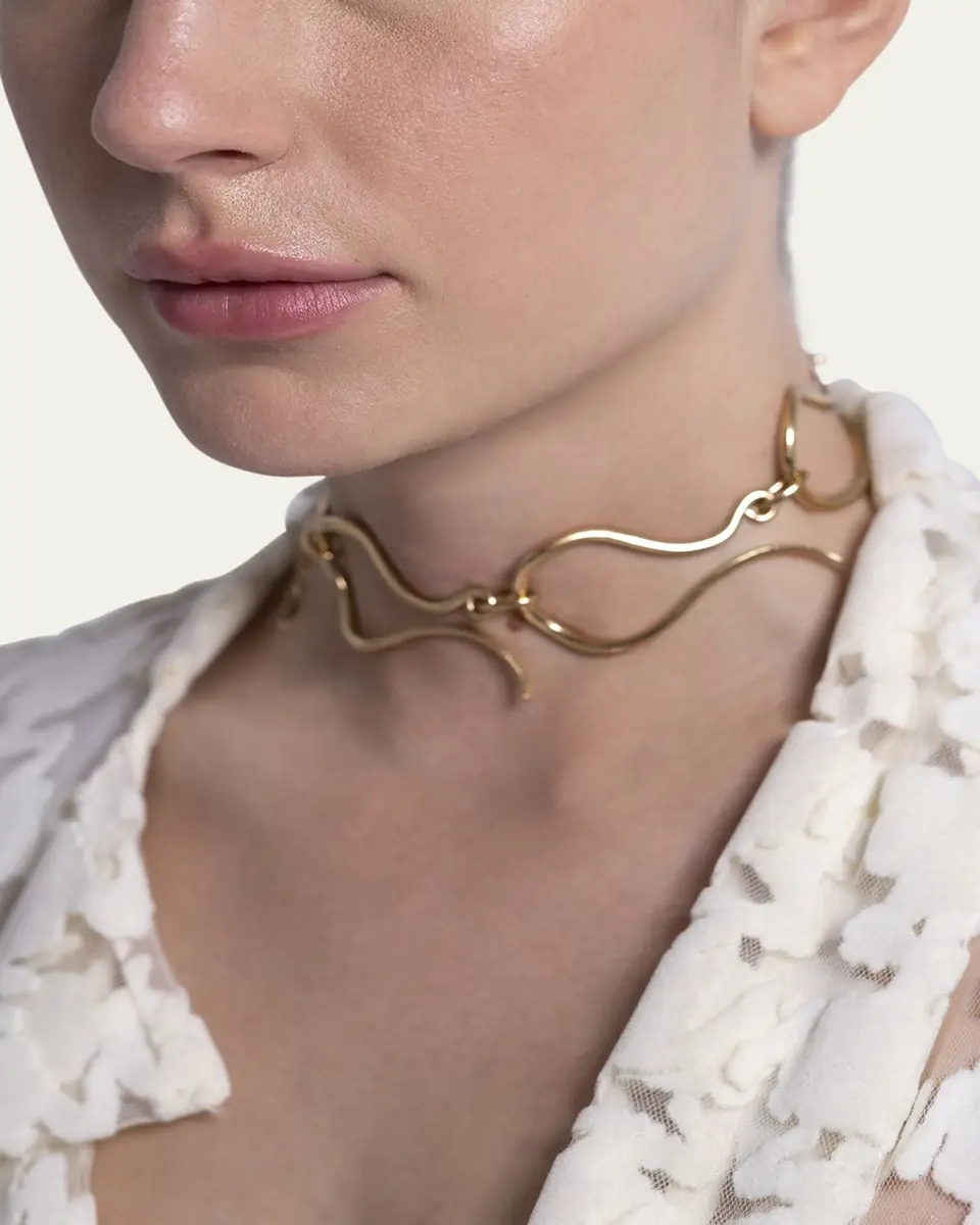Beatriz Palacios 18K Gold Vermeil Root Choker Necklace | Thumbnail 2